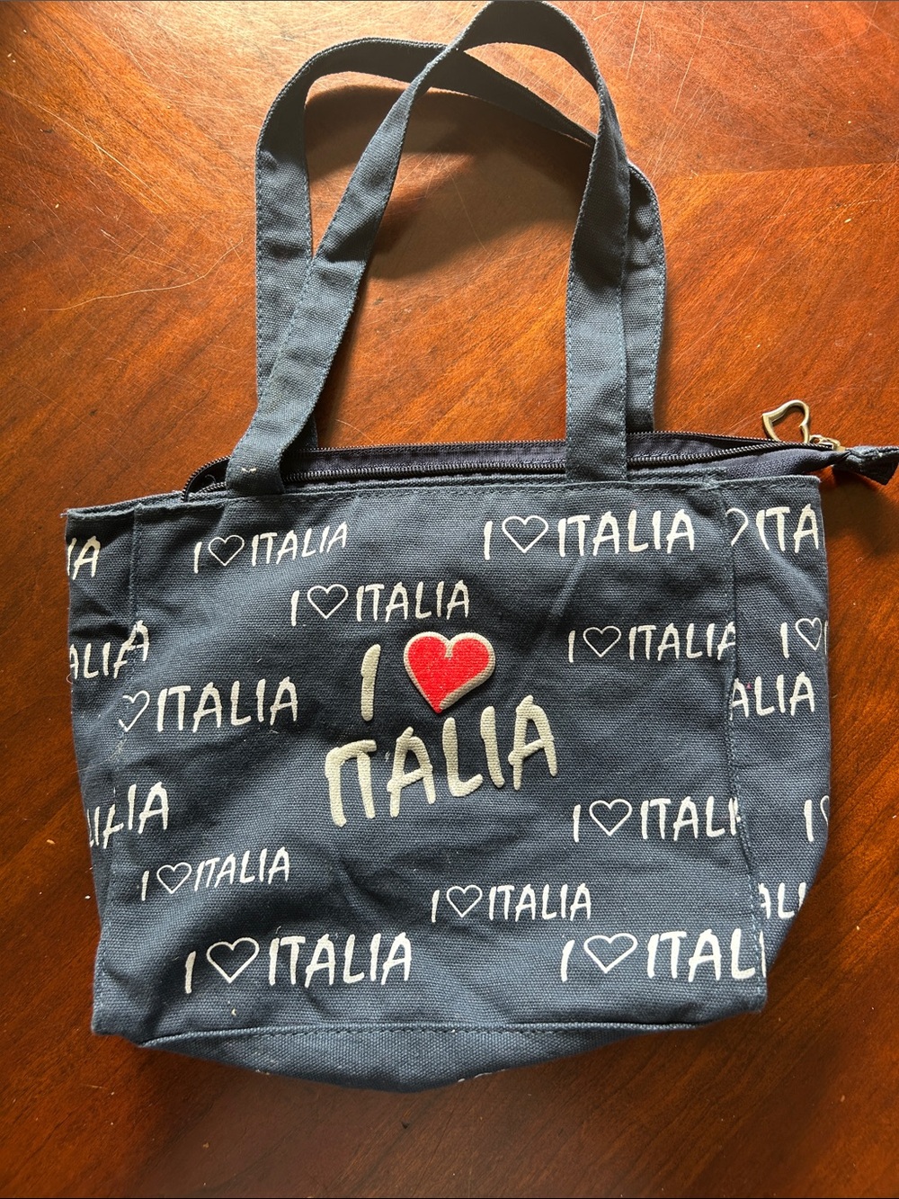 I ♥ Italia Navy Canvas Tote Bag